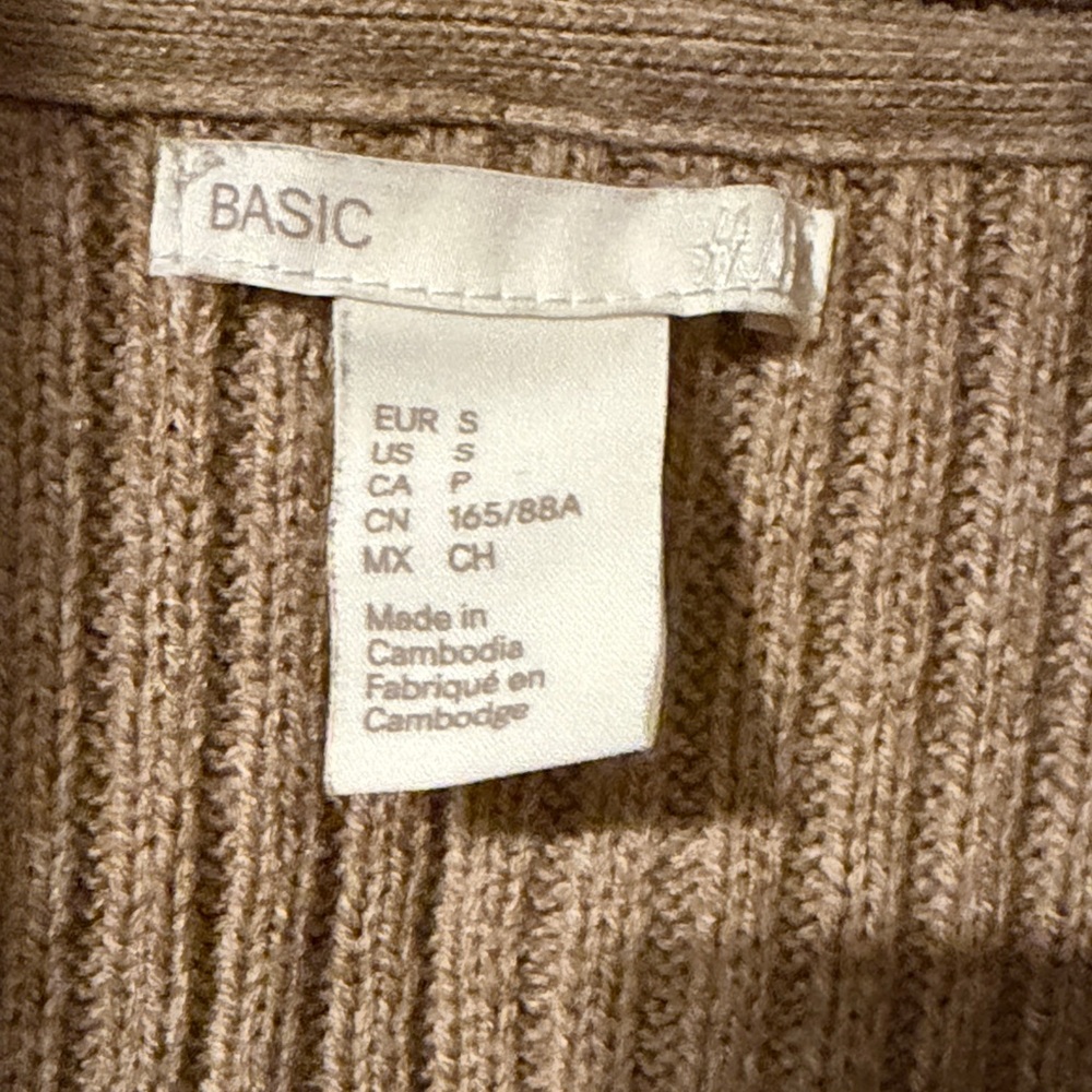H&M Camel Ribbed Cardigan - Picture 2 of 3
